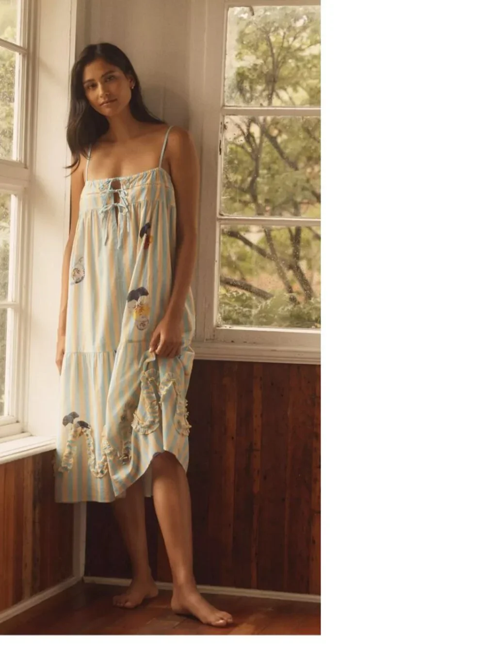 Anthropologie Nay Bellamy x LyreBird Midi Nap COTTON Dress size XL new with tag